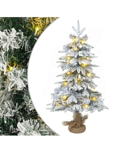 Albero di Natale Mini 45 cm 25 LED Bianco caldo PVC e PE