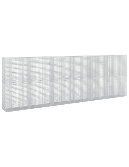 Gabione con filo da 3,5 mm e rete da 5x2,5 cm 600x50x200 cm