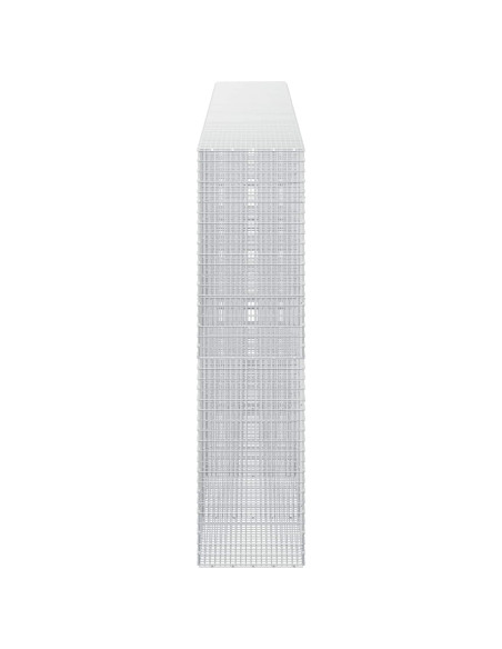 Gabione con filo da 3,5 mm e rete da 5x2,5 cm 600x50x200 cm