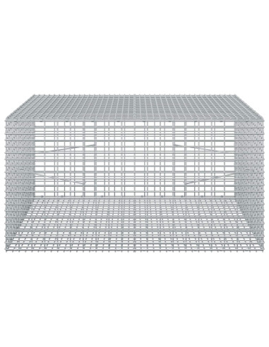Gabione con filo da 3,5 mm e rete da 5x2,5 cm 100x100x50 cm