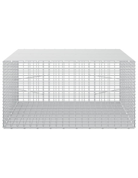 Gabione con filo da 3,5 mm e rete da 5x2,5 cm 100x100x50 cm