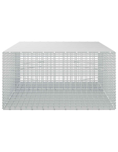 Gabione con filo da 3,5 mm e rete da 5x2,5 cm 150x100x50 cm