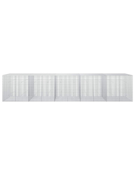 Gabione con filo da 3,5 mm e rete da 5x2,5 cm 500x50x100 cm