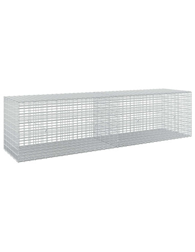 Gabione con filo da 3,5 mm e rete da 5x2,5 cm 200x50x50 cm