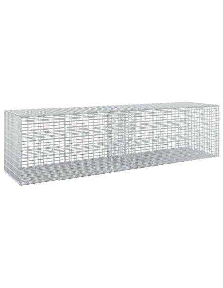 Gabione con filo da 3,5 mm e rete da 5x2,5 cm 200x50x50 cm