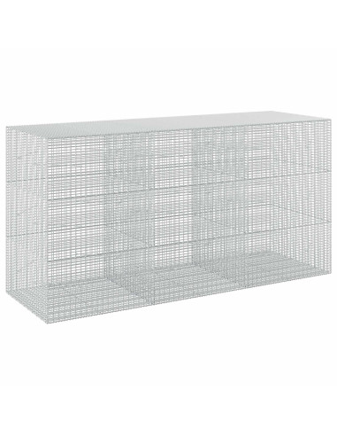 Gabione con filo da 3,5 mm e rete da 5x2,5 cm 300x100x150 cm
