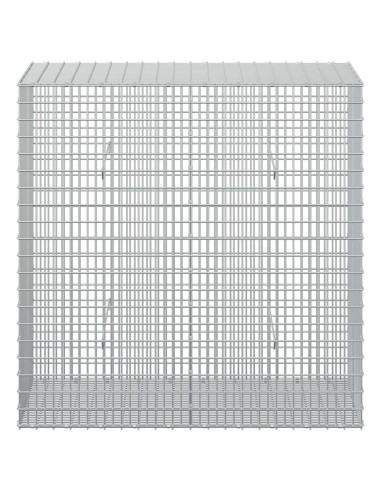 Gabione con filo da 3,5 mm e rete da 5x2,5 cm 100x50x100 cm