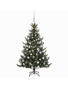 Albero di Natale artificiale con palline 150 cm 150 LED 2