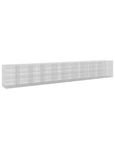 Gabione con filo da 3,5 mm e rete da 5x2,5 cm 1000x100x150 cm