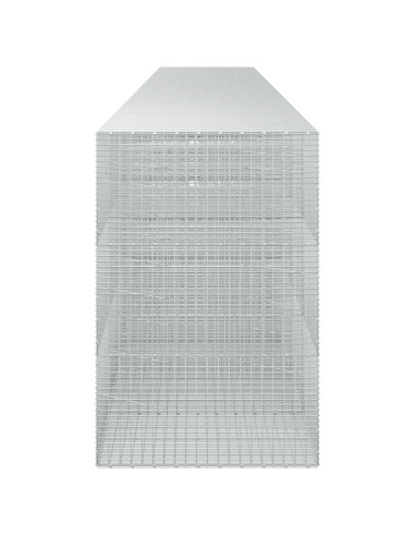 Gabione con filo da 3,5 mm e rete da 5x2,5 cm 1000x100x150 cm