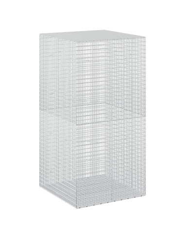 Gabione con filo da 3,5 mm e rete da 5x2,5 cm 100x100x200 cm