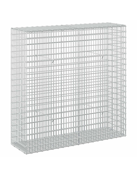 Gabione con filo da 3,5 mm e rete da 5x2,5 cm 100x30x100 cm