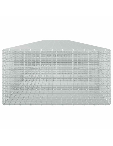 Gabione con filo da 3,5 mm e rete da 5x2,5 cm 1050x100x50 cm