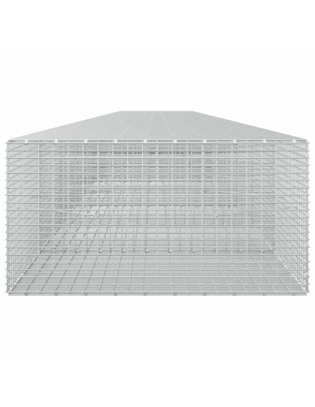 Gabione con filo da 3,5 mm e rete da 5x2,5 cm 1100x100x50 cm
