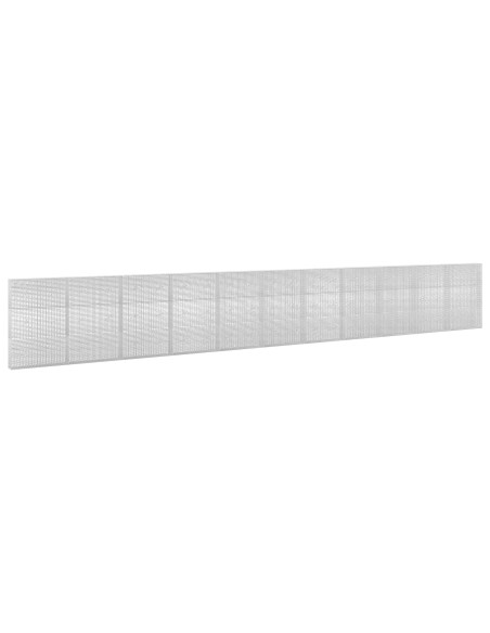 Gabione con filo da 3,5 mm e rete da 5x2,5 cm 1100x20x150 cm