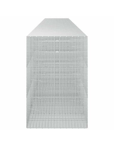 Gabione con filo da 3,5 mm e rete da 5x2,5 cm 1150x100x150 cm