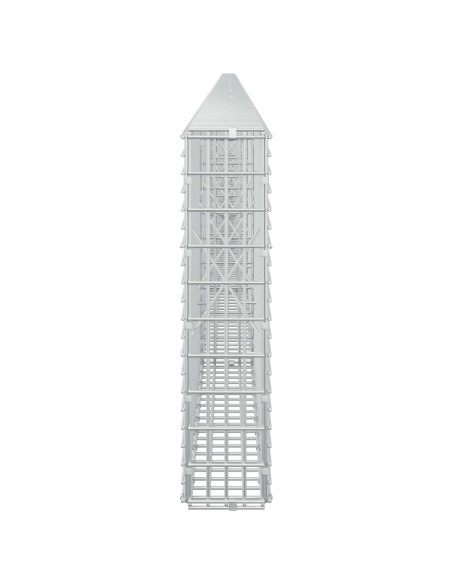 Gabione con filo da 3,5 mm e rete da 5x2,5 cm 1150x10x50 cm