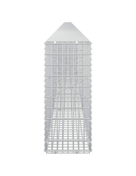 Gabione con filo da 3,5 mm e rete da 5x2,5 cm 1200x20x50 cm