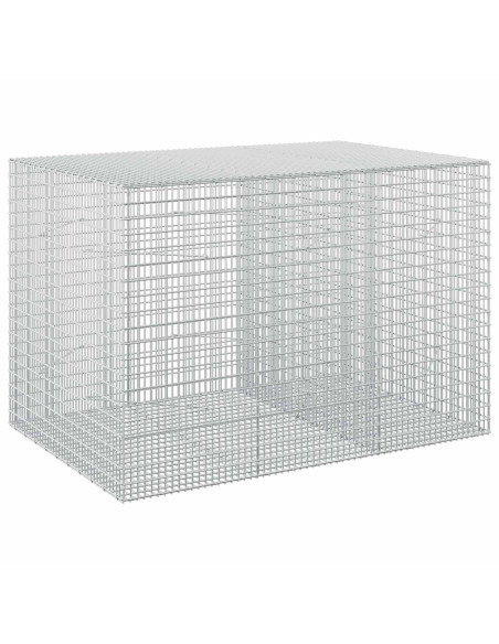 Gabione con filo da 3,5 mm e rete da 5x2,5 cm 150x100x100 cm