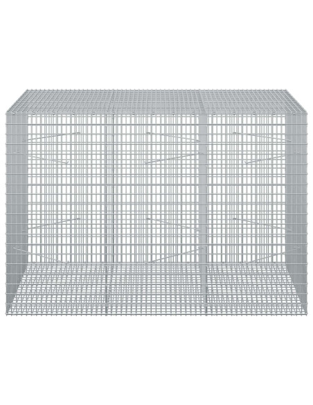 Gabione con filo da 3,5 mm e rete da 5x2,5 cm 150x100x100 cm