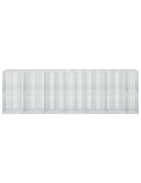 Gabione con filo da 3,5 mm e rete da 5x2,5 cm 650x100x200 cm