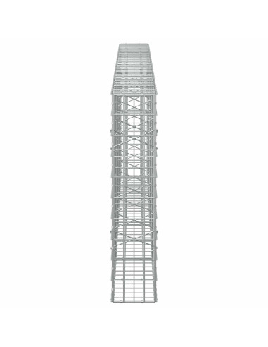 Gabione con Filo da 5 mm e Rete da 5x10 cm 400x20x100 cm