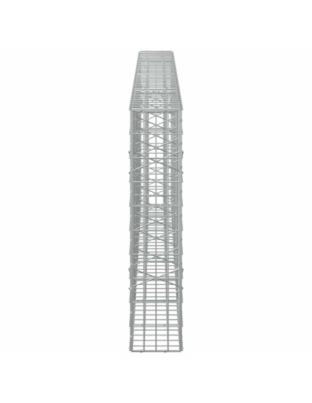 Gabione con Filo da 5 mm e Rete da 5x10 cm 400x20x100 cm