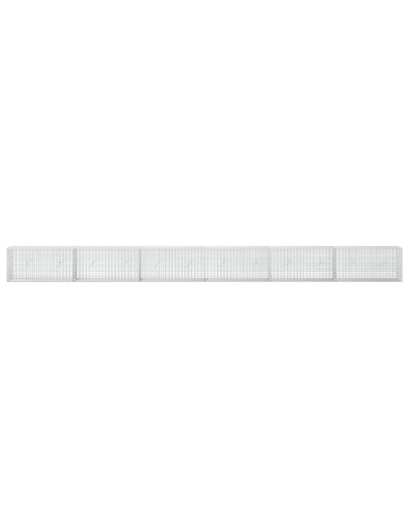 Gabione con filo da 3,5 mm e rete da 5x2,5 cm 600x20x50 cm