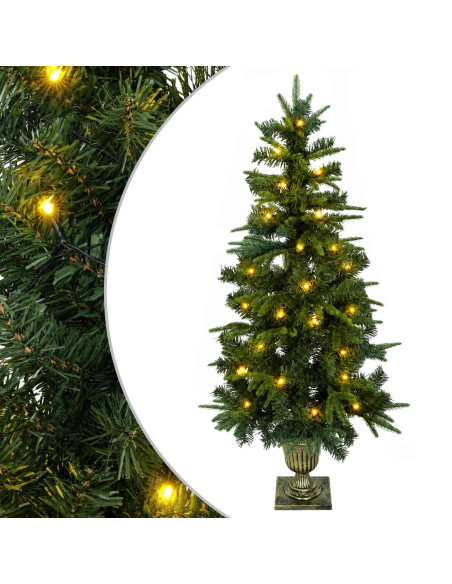 Albero di Natale Mini 120 cm 100 LED Bianco caldo PVC e PE
