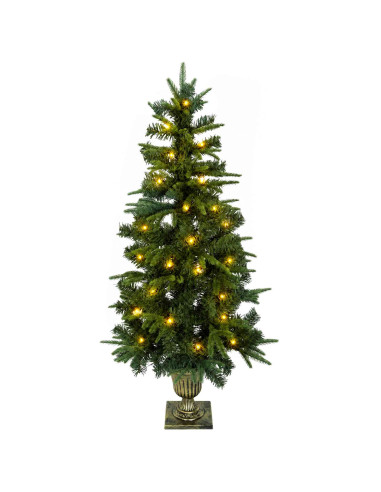 Albero di Natale Mini 120 cm 100 LED Bianco caldo PVC e PE
