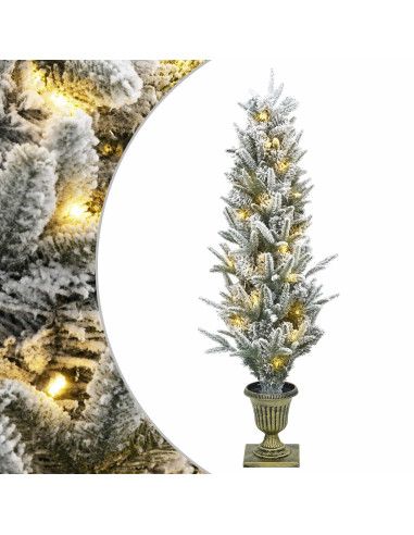 Albero di Natale Mini 120 cm 100 LED Bianco caldo PVC e PE