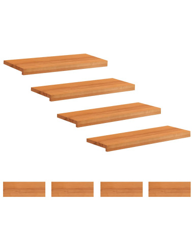 Tappeti per scale 8 pz 70 x 25 x 2 cm Marrone Chiaro