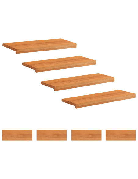 Tappeti per scale 8 pz 70 x 25 x 2 cm Marrone Chiaro