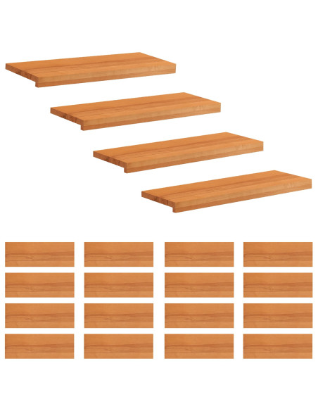 Tappeti per scale 20 pz 70 x 25 x 2 cm Marrone Chiaro