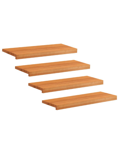 Tappeti per scale 4 pz 70 x 25 x 2 cm Marrone Chiaro