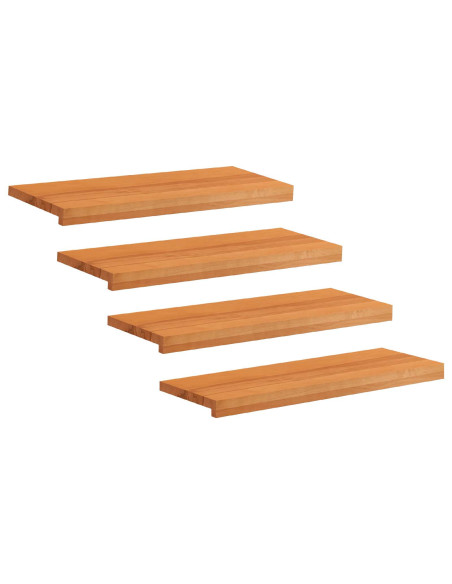 Tappeti per scale 4 pz 70 x 25 x 2 cm Marrone Chiaro