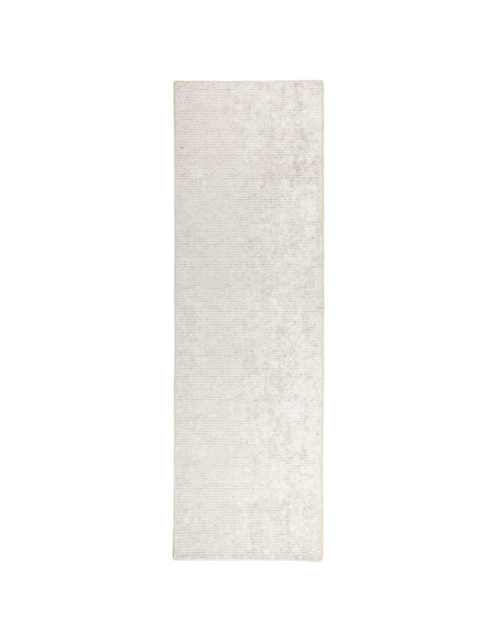 Tappeto Crema 50 x 100 cm 100% Poliestere 3 mm Lavabile