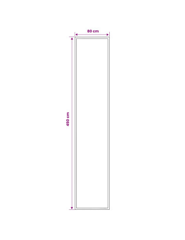 Tappeto Runner FLORNES Tessuto Rosso Diamanti 80 x 450 cm PP