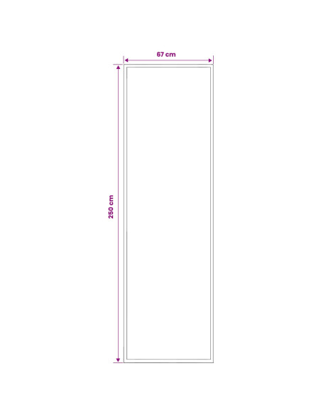 Tappeto Runner FLORNES Tessuto Grigio Righe 67 x 250 cm PP 7 mm