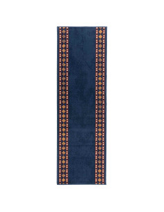 Tappeto Runner FLORNES Tessuto Blu Diamanti 80 x 450 cm PP 7 mm 2