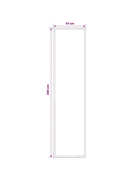 Tappeto Runner FLORNES Tessuto Grigio Foglie 67 x 300 cm PP