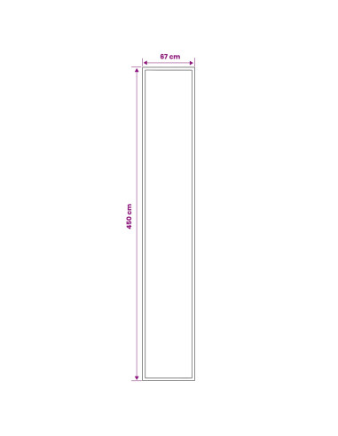 Tappeto Runner FLORNES Tessuto Blu Diamanti 67 x 450 cm PP 7 mm