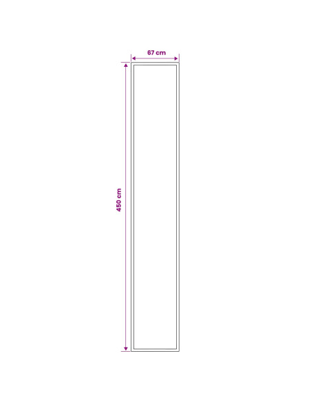 Tappeto Runner FLORNES Tessuto Blu Diamanti 67 x 450 cm PP 7 mm