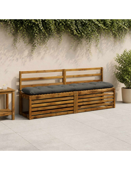 Cuscino per panchina VIANEN 100% Poliestere Antracite
