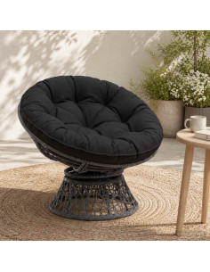 Cuscino per Sedia Appesa VIANEN 100% Poliestere Nero
