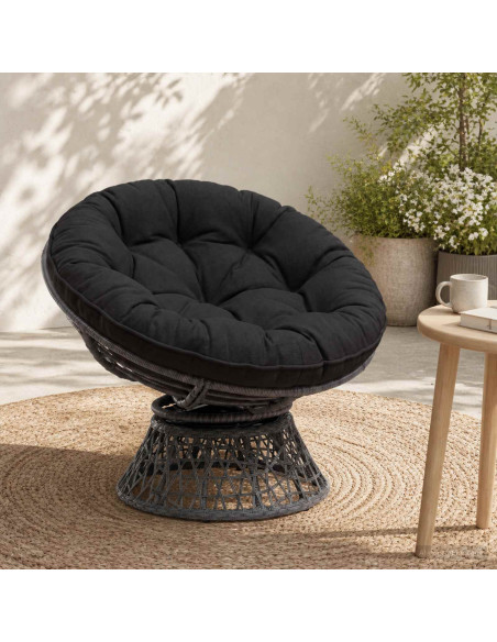 Cuscino per Sedia Appesa VIANEN 100% Poliestere Nero