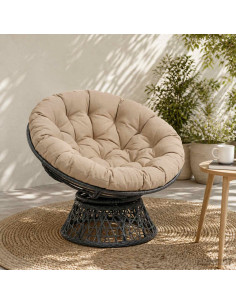 Cuscino per Sedia Papasan VIANEN 100% Poliestere Sabbia
