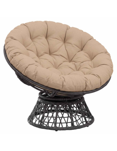 Cuscino per Sedia Papasan VIANEN 100% Poliestere Sabbia