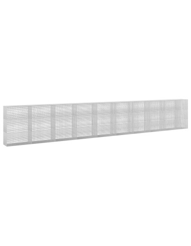 Gabione con filo da 3,5 mm e rete da 5x2,5 cm 950x50x150 cm