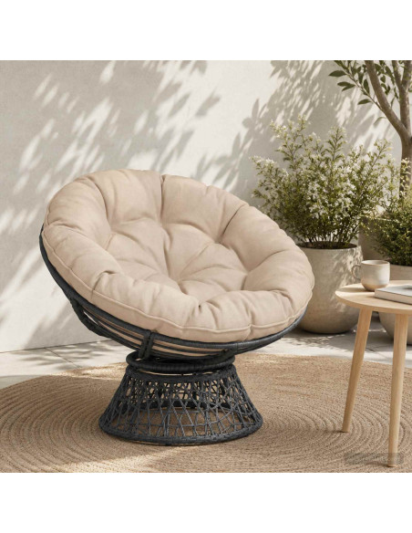 Cuscino per Sedia Appesa VIANEN 100% Poliestere Crema